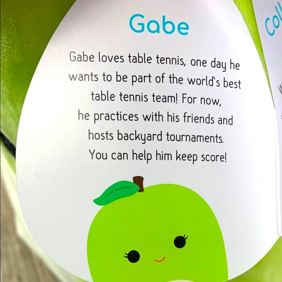 🌺HP🌺 NWT RARE Gabe the Apple Squishmallow - Picture 5 of 7